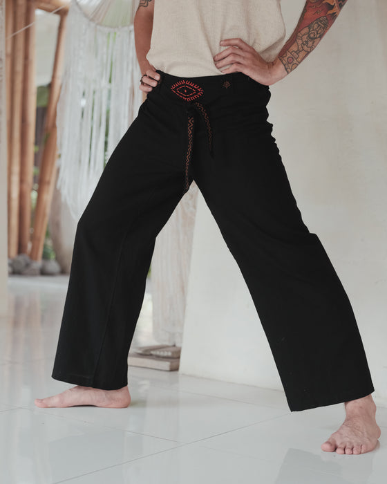 Unisex boho cotton pants “The Spirit of Freedom”