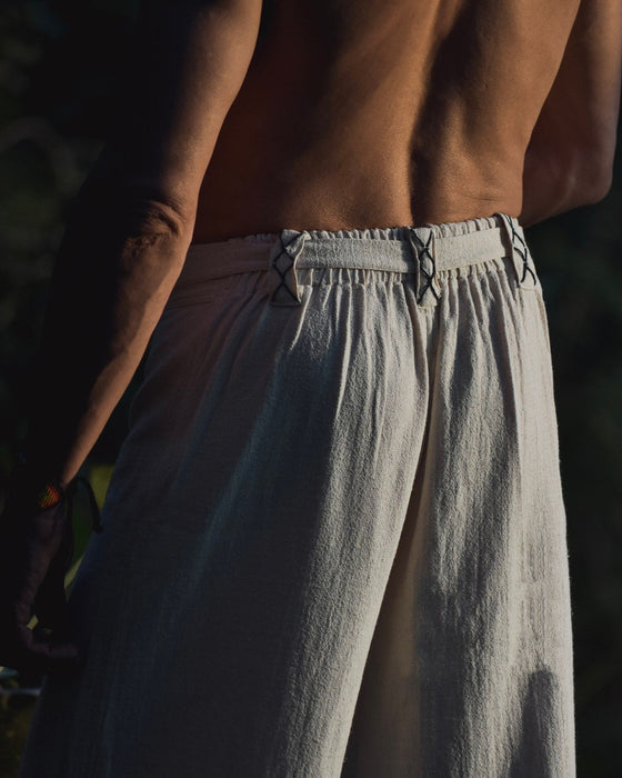 Boho Cotton Wide-Leg Pants