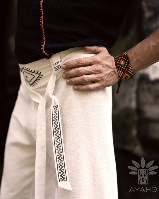 Boho Cotton Wide-Leg Pants