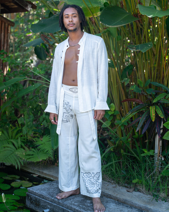Unisex boho cotton pants “The Spirit of Freedom”