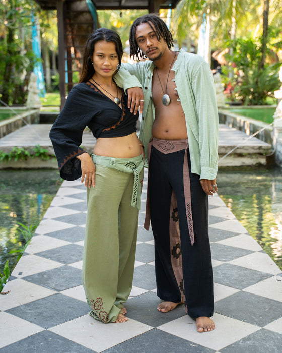 Enjoy a comfortable fit with Pants "Ecstatic Dance", designed for freedom of movement during dance and everyday activities.