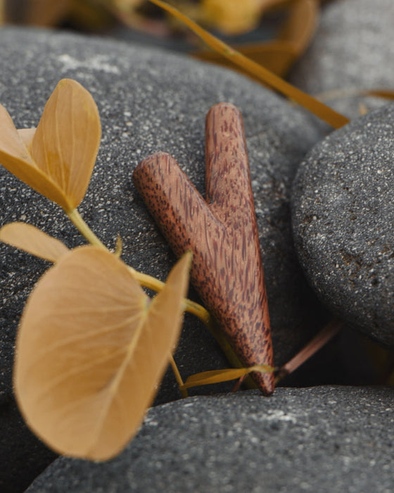 Coconut wood kuripe beautifully wrapped as a gift, perfect for spiritual seekers and nature lovers