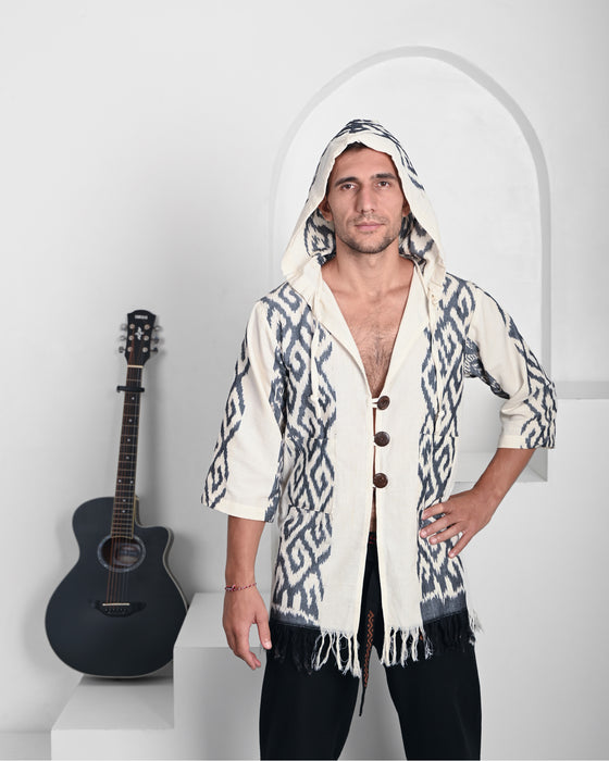 Ethnic Poncho with hood