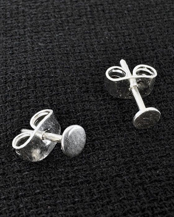 Minimalist Flat Stud Earrings