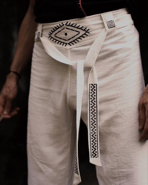 Boho Cotton Wide-Leg Pants