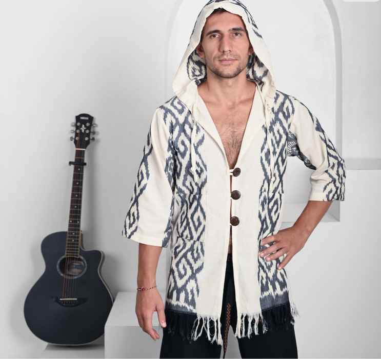 Ethnic Poncho with hood
