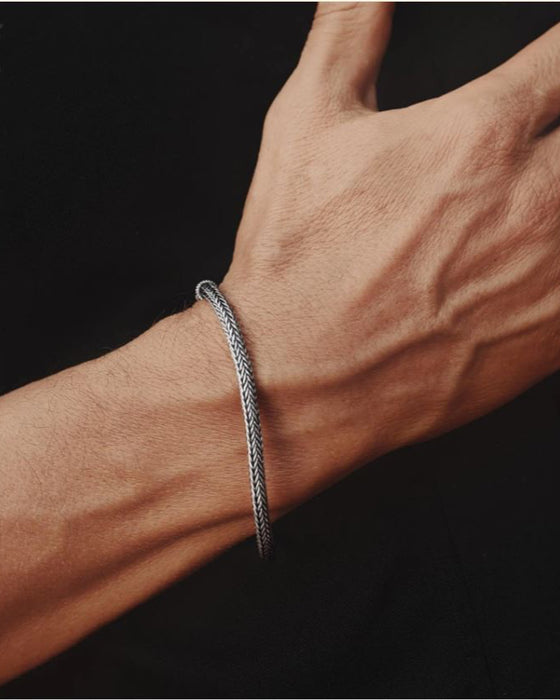Unisex Boho Jewelry I Handmade 925 Sterling Silver Ethnic Bracelet | Bali Artisan Design for Men & Women