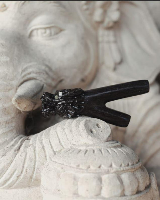 Dragon Kuripe • Shamanic tools • Sacred ceremony hape snuff self applicator • Rape herb pipe handmade • Kuripe rapeh applicator