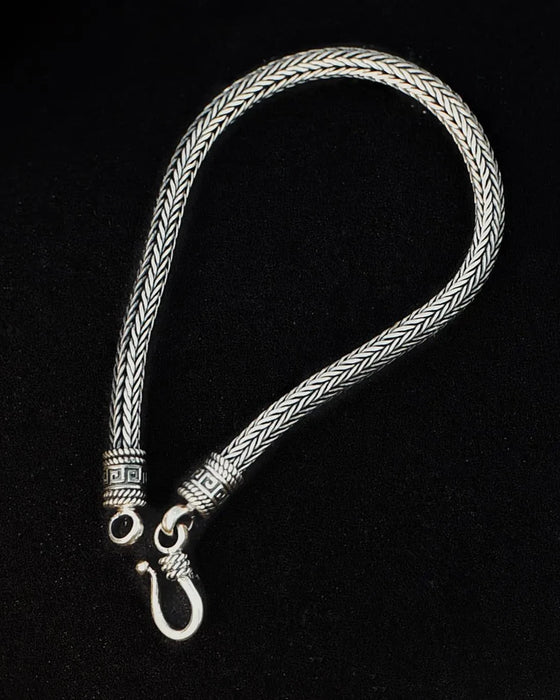 Unisex Boho Jewelry I Handmade 925 Sterling Silver Ethnic Bracelet | Bali Artisan Design for Men & Women