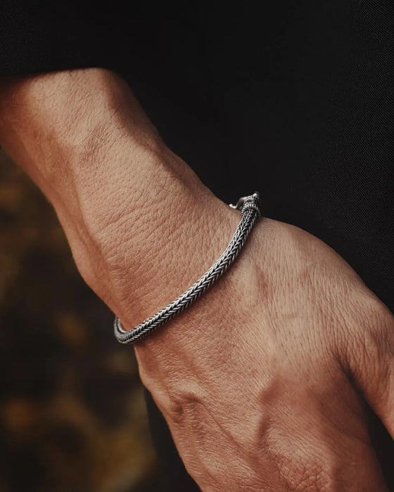 Unisex Boho Jewelry I Handmade 925 Sterling Silver Ethnic Bracelet | Bali Artisan Design for Men & Women