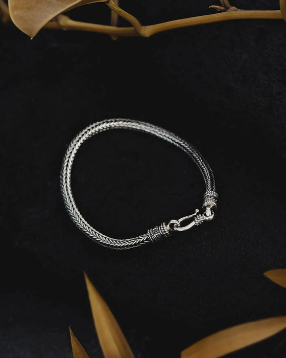 Unisex Boho Jewelry I Handmade 925 Sterling Silver Ethnic Bracelet | Bali Artisan Design for Men & Women