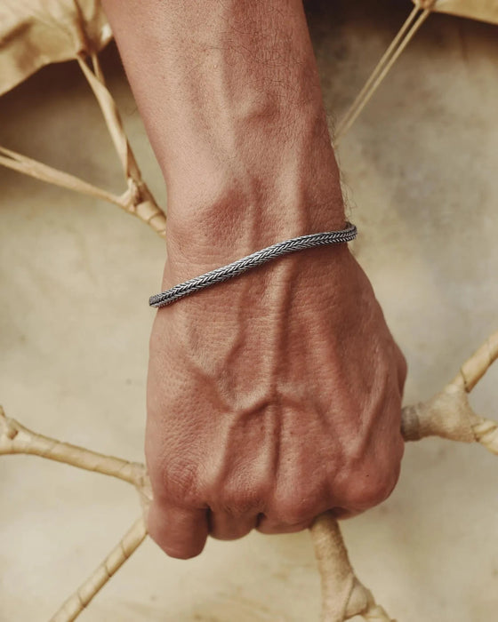 Unisex Boho Jewelry I Handmade 925 Sterling Silver Ethnic Bracelet | Bali Artisan Design for Men & Women