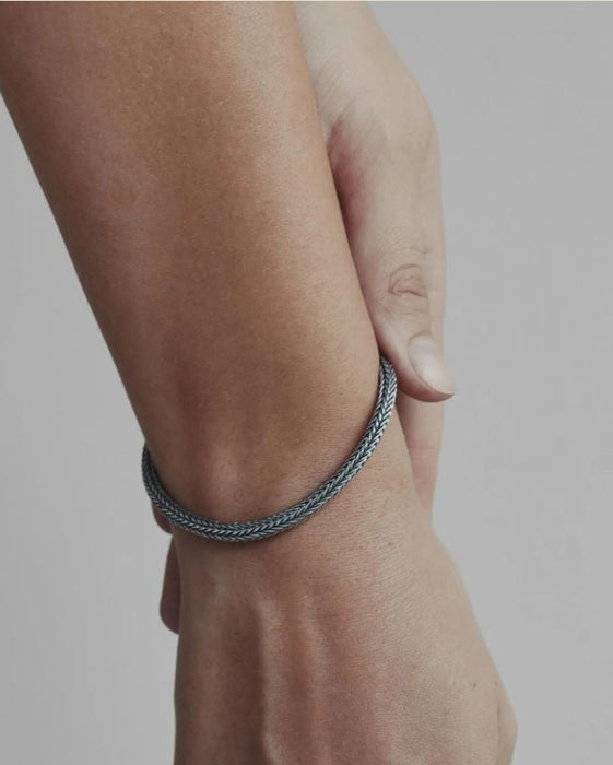 Unisex Boho Jewelry I Handmade 925 Sterling Silver Ethnic Bracelet | Bali Artisan Design for Men & Women
