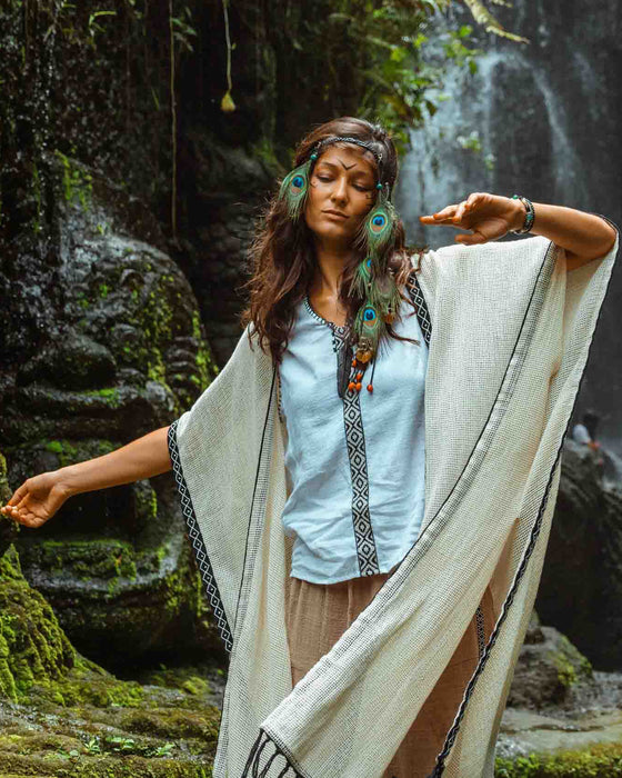 Unisex Boho Cotton Poncho