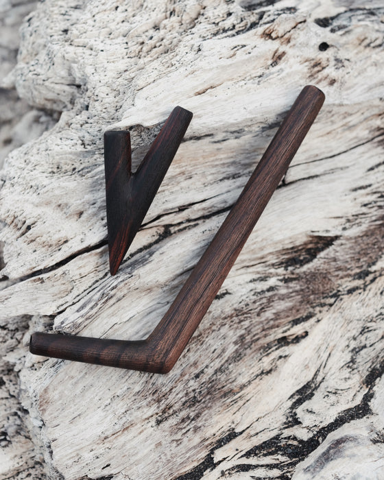 Rose Wood Tepi- Tepi Pipe for Hape Snuff - Tepi Kuripe - Wooden Smoking Pipe for Sacred Herbal Medicine - Shamanic Tools