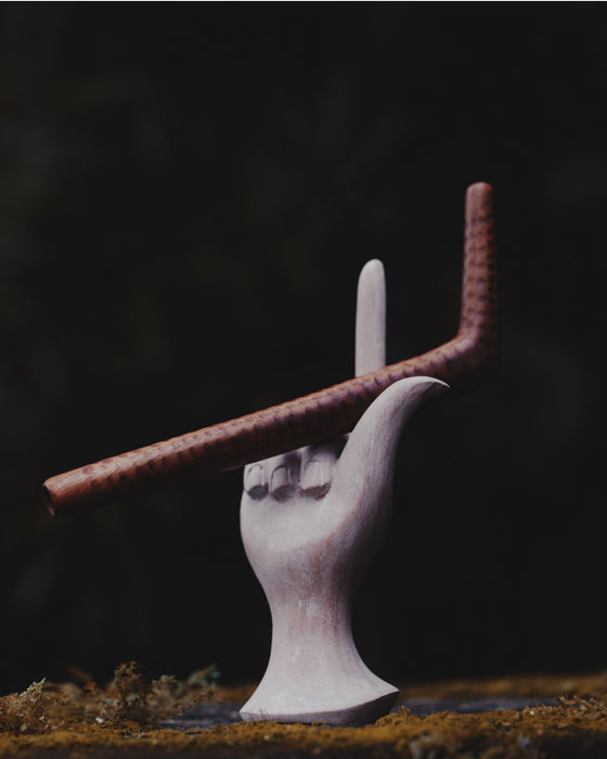 Handcrafted Palm Wood Instrument for Ritual Practice