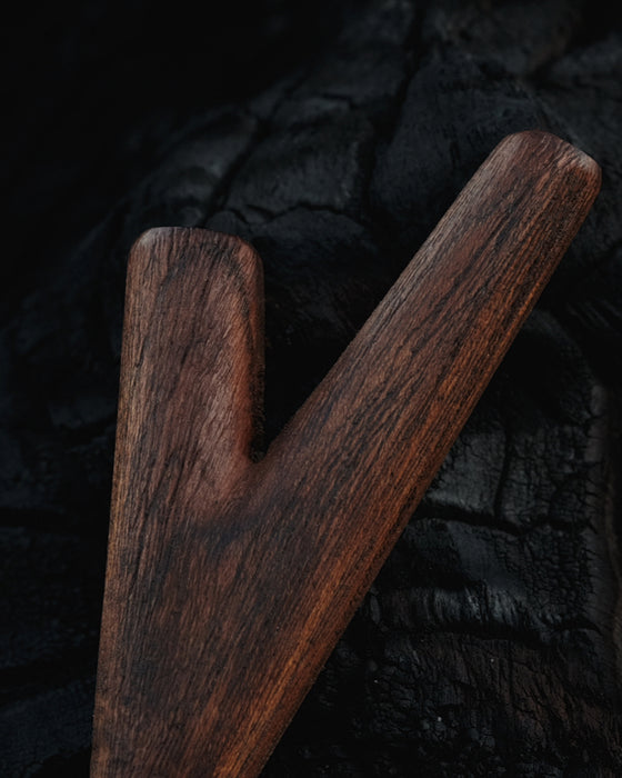 Rose Wood Tepi- Tepi Pipe for Hape Snuff - Tepi Kuripe - Wooden Smoking Pipe for Sacred Herbal Medicine - Shamanic Tools