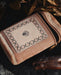 Unique handmade leather pouch designed for sacred rituals.
