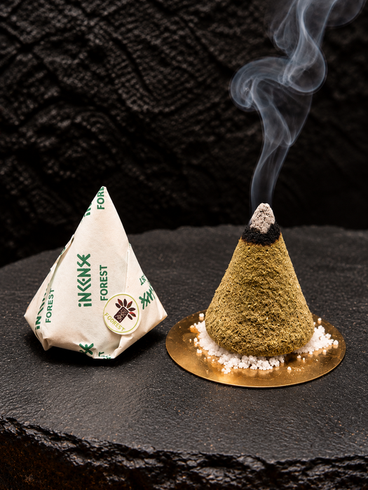 Forest Retreat Incense Cones | Natural Bali Handmade Incense | 30 pcs in Gift Tube with Holder