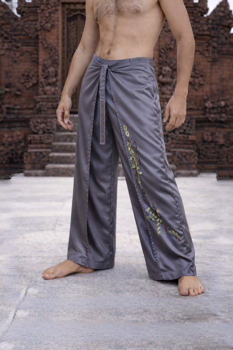 Thai Silky Cotton Pants (Grey)