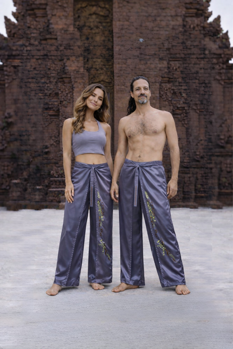 Thai Silky Cotton Pants (Grey)