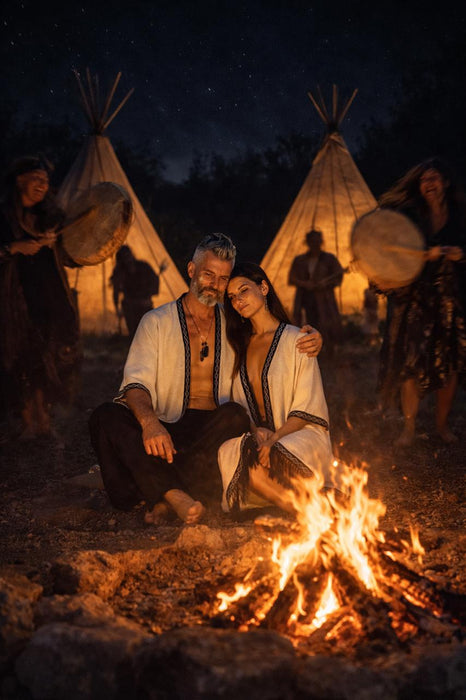 Long Cotton Boho Poncho