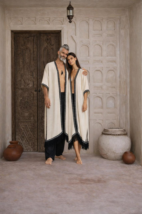 Long Cotton Boho Poncho