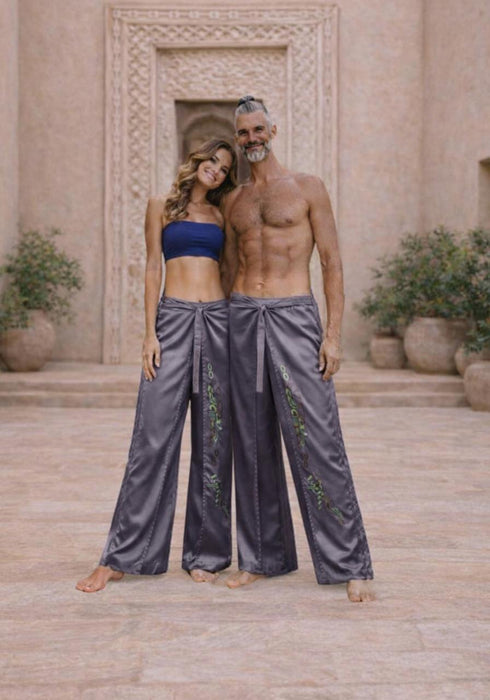 Thai Silky Cotton Pants (Grey)