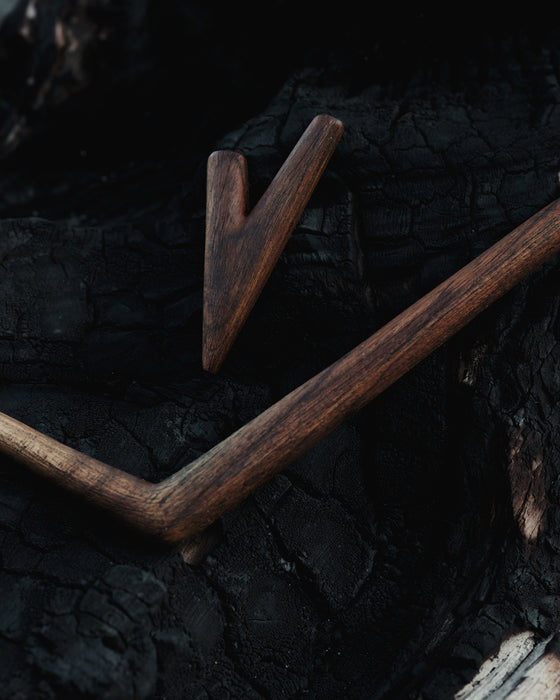 Rose Wood Tepi- Tepi Pipe for Hape Snuff - Tepi Kuripe - Wooden Smoking Pipe for Sacred Herbal Medicine - Shamanic Tools