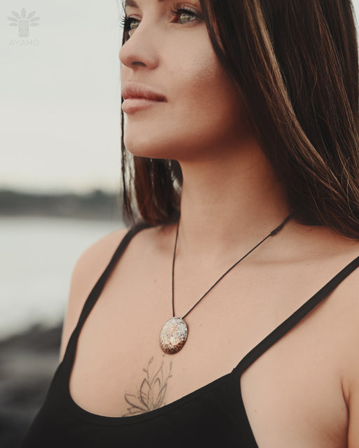 Shamanic Mirror 925 Antique Silver | Boho Clothing Accessory | Shamanic Ritual Festival Jewelry | Handmade Bohemian Mirror Pendant