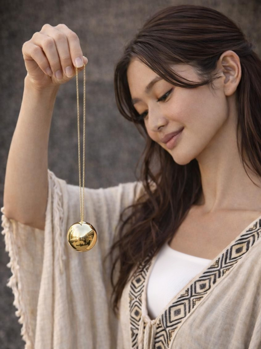 Bronze Shamanic Mirror with Gold Platted