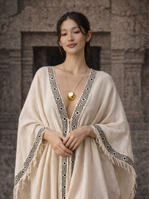 Bronze Shamanic Mirror with Gold Platted