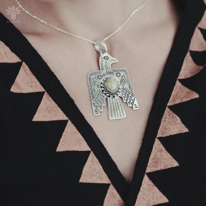 Bird Amulet with Ye Ming Zhu – Spiritual Protection Talisman