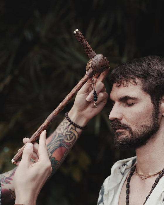 Handcrafted Wooden Pipe Double Shot  – Dual Tube Self - Applicator