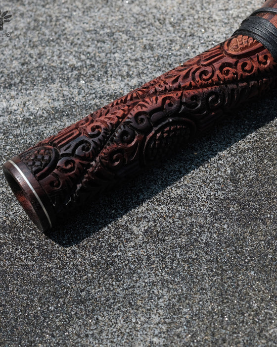 Balinese Carved Rosewood Shamanic Ritual Pipe