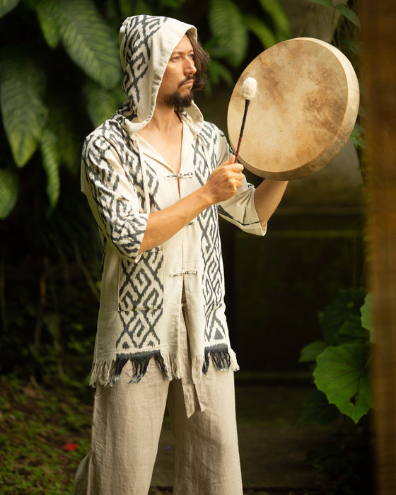 Ethnic Poncho with hood