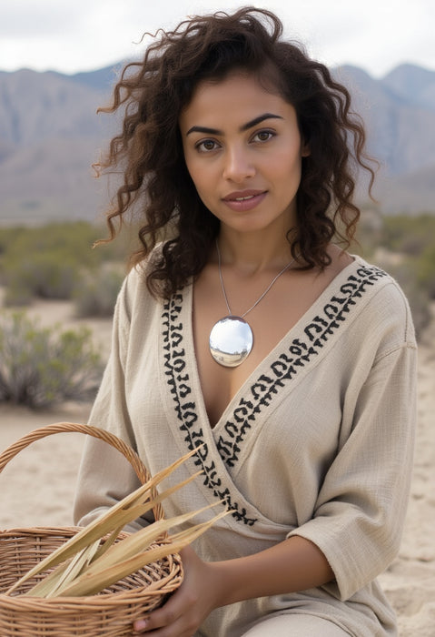 Silver Plated Shamanic Mirror