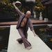 "Bali-made cotton kimono in bright tones, combining traditional ethnic weaving with modern unisex design