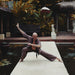 Boho-style short kimono from Bali with colorful woven fabric, offering elegance, freedom of movement, and daily comfort