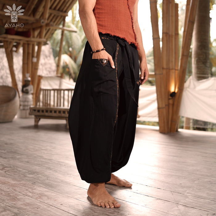 Featuring a relaxed fit, Comfy Boho Pants Alladine, Brown Pattern RAYON provide freedom of movement for all-day wear.