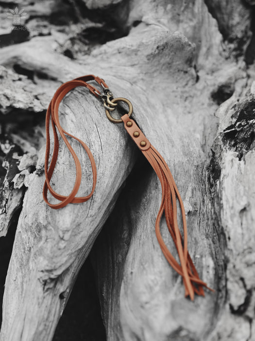 Handmade Boho Leather Tassel Necklace