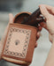 Unique handmade leather pouch designed for sacred rituals.