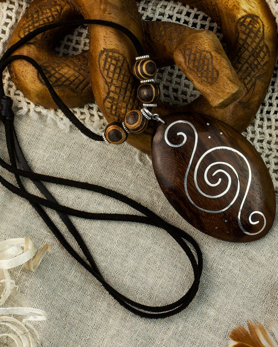 "Energies In Balance" Amulet Rosewood