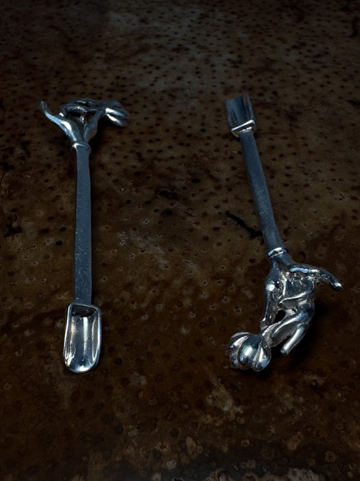 Silver Plated Rapé Spoon | Handcrafted Ceremonial Tool for Ritual Use