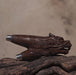 Kuripi Dragon Totem and Silver Caps .Hand Carved Rosewood . Unique Spiritual Tool