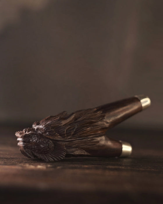 Artisan's signature on the kuripe, confirming the individuality and quality of the work featuring the dragon.