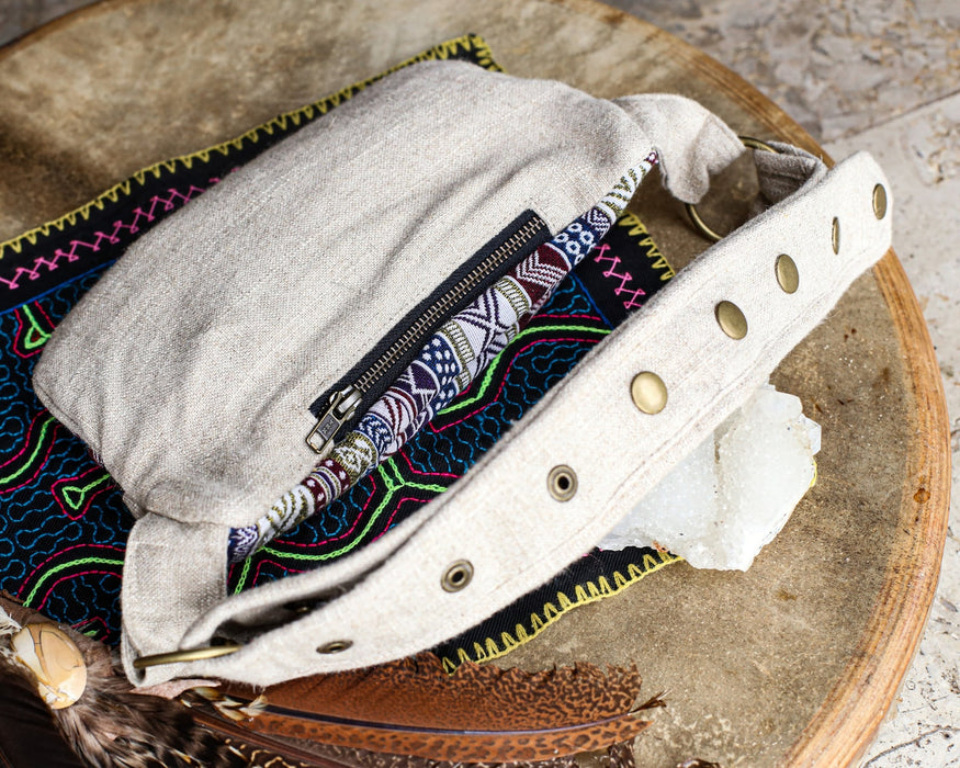 Shamanic Belt Bag with Ethnic Ornament