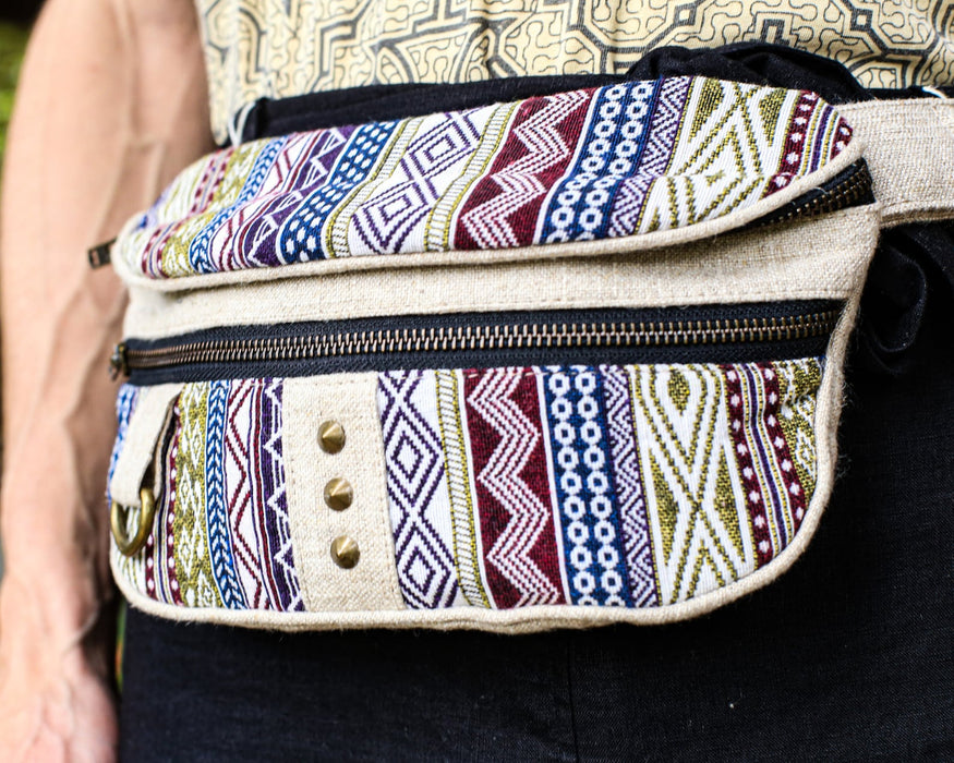 Shamanic Belt Bag with Ethnic Ornament