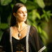 Artisan-crafted silver pendant with healing seraphinite - supports Balinese orphans