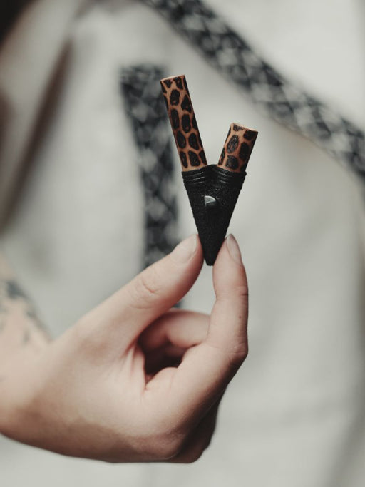 Bamboo Wood Kuripe with Stone + Spotted, perfect for breathwork practices, enhancing your healing journey.